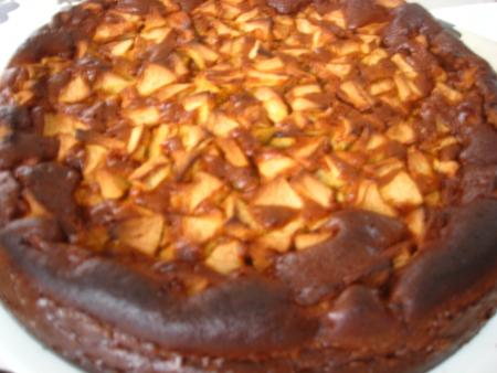 gateau pommes caramel